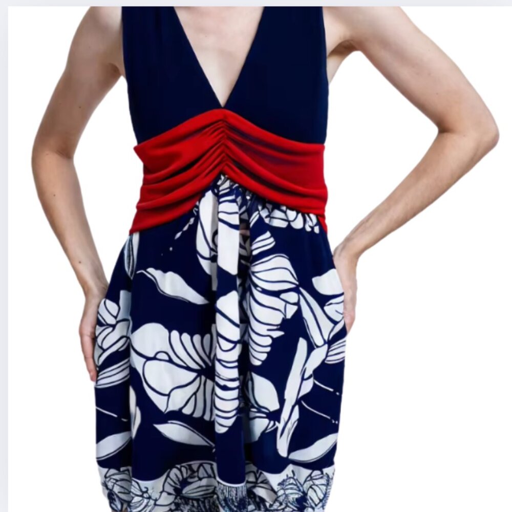 Trixxi Retro style Halter top Black/Red/white Women Size M